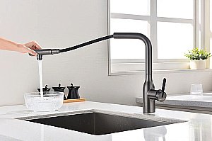 Смеситель для кухни Paulmark Viper Vi213105-GM беретта купить в интернет-магазине сантехники Sanbest