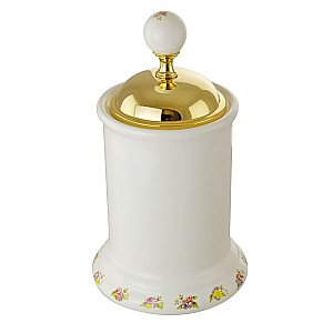 Баночка Migliore Provance ML.PRO-60.528.DO белый/золото с декором купить в интернет-магазине сантехники Sanbest