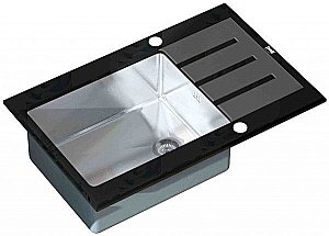 Мойка для кухни ZORG Inox Glass GL-7851-BLACK купить в интернет-магазине сантехники Sanbest