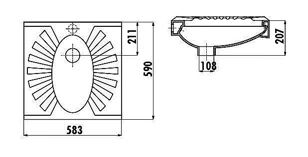 Чаша Генуя CREAVIT TP595 купить в интернет-магазине Sanbest