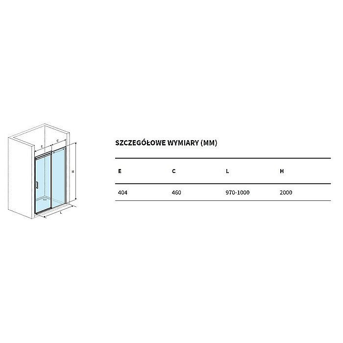 Душевая дверь Excellent Rols 100 стекло прозрачное/профиль хром купить в интернет-магазине Sanbest