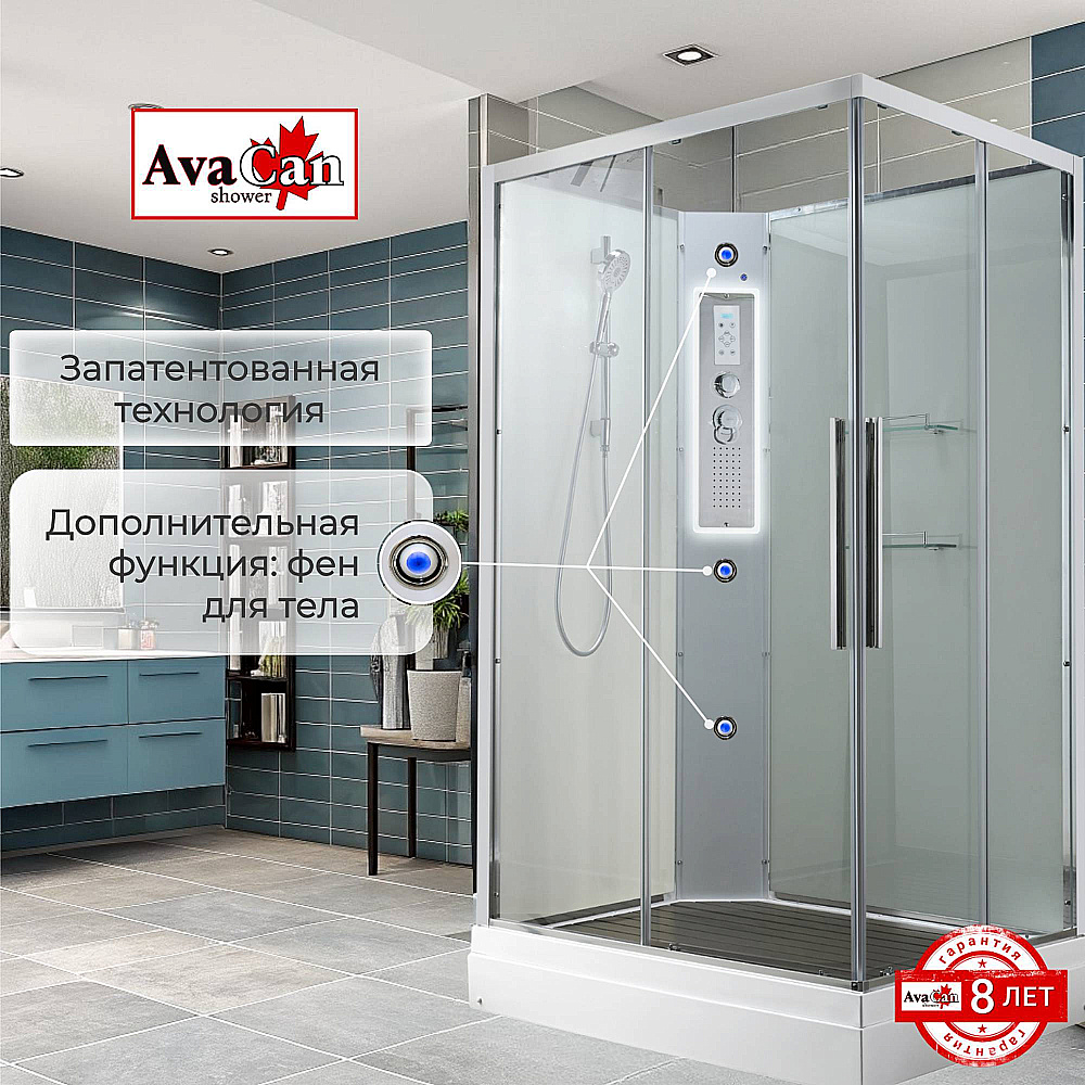 Душевая кабина AvaCan K Серия K2090N 90х90 без крыши купить в интернет-магазине Sanbest