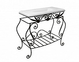 Консоль Эстет Каре №3 с белой раковиной для ванной в интернет-магазине сантехники Sanbest