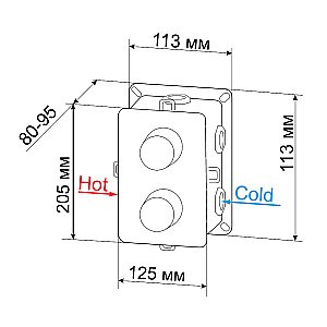 Душевая система RGW Shower Panels SP-6143-01 50140801-01 хром купить в интернет-магазине сантехники Sanbest