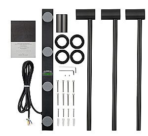 Полотенцесушитель электрический встраиваемый WONZON & WOGHAND HAMBURG, Черный матовый (WW-AL313-MB) купить в интернет-магазине сантехники Sanbest