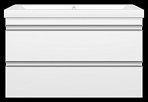 Тумба с раковиной Misty Ингрид - 90 П-Инг-01090-011П2Я белая для ванной в интернет-магазине Sanbest