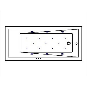 Ванна с гидромассажем WhiteCross WAVE SLIM RELAX 170x75 белая/хром купить в интернет-магазине Sanbest