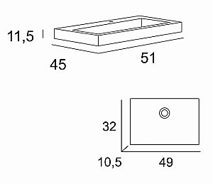 Тумба с раковиной Cezares Premium Plisse 51 Grigio nuvola для ванной в интернет-магазине Sanbest
