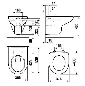 Унитаз подвесной Jika Deep by Jika 8.2061.1.000.000.1 белый купить в интернет-магазине Sanbest