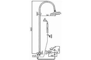 Душевая система Rav-Slezak LABE L054.5/3SM бронза купить в интернет-магазине сантехники Sanbest