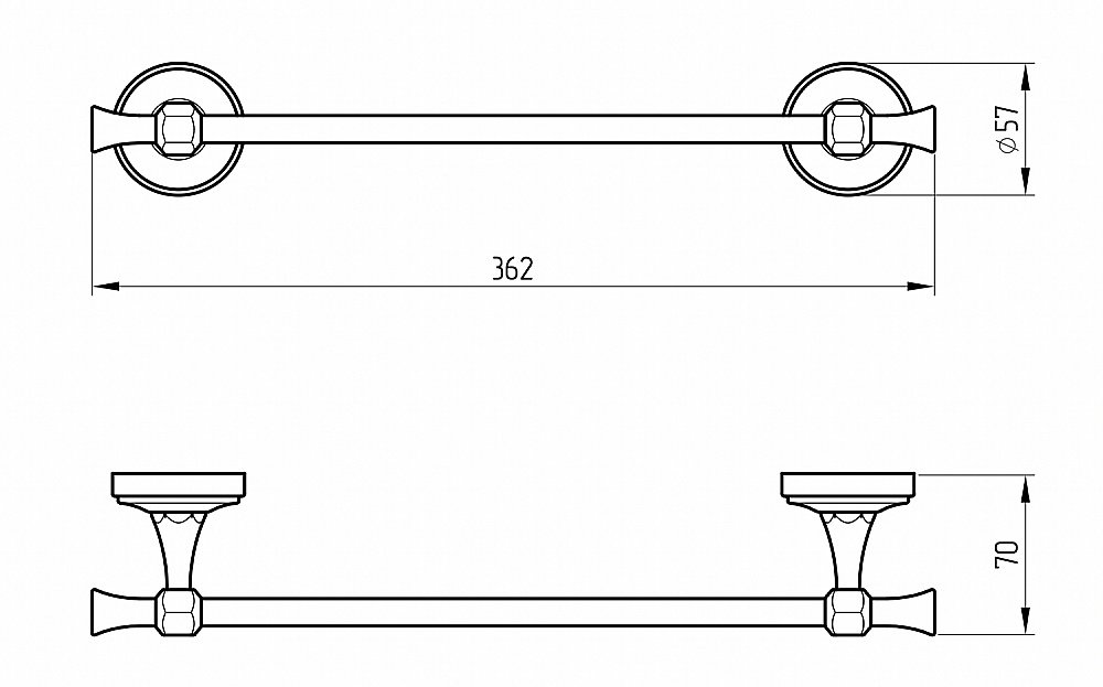 Полотенцедержатель Migliore Fortuna 27662 бронза купить в интернет-магазине сантехники Sanbest