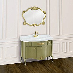 Тумба с раковиной Migliore Impero 110 Oliva для ванной в интернет-магазине Sanbest