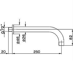 Излив  Cisal Complementi ZA00125121 купить в интернет-магазине сантехники Sanbest