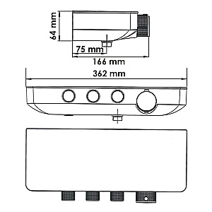 Душевая система WasserKraft A8599.068.116.011.010.127 с термостатом, хром купить в интернет-магазине сантехники Sanbest