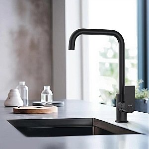 Смеситель для кухни Aquatek Лира AQ1480MB черный матовый купить в интернет-магазине сантехники Sanbest