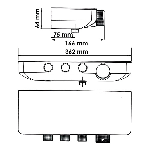 Душевая система WasserKraft A8599.068.116.011.010.127 с термостатом, хром купить в интернет-магазине сантехники Sanbest