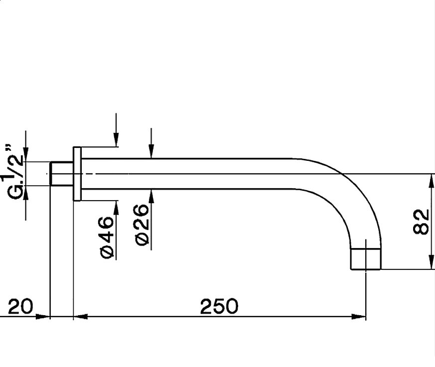 Излив  Cisal Complementi ZA00125121 купить в интернет-магазине сантехники Sanbest