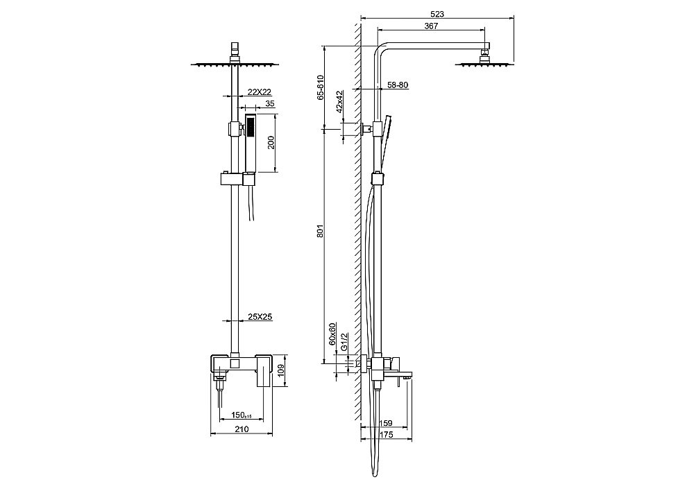 Душевая система Aquatek ЛИБРА AQ2640CR хром купить в интернет-магазине сантехники Sanbest