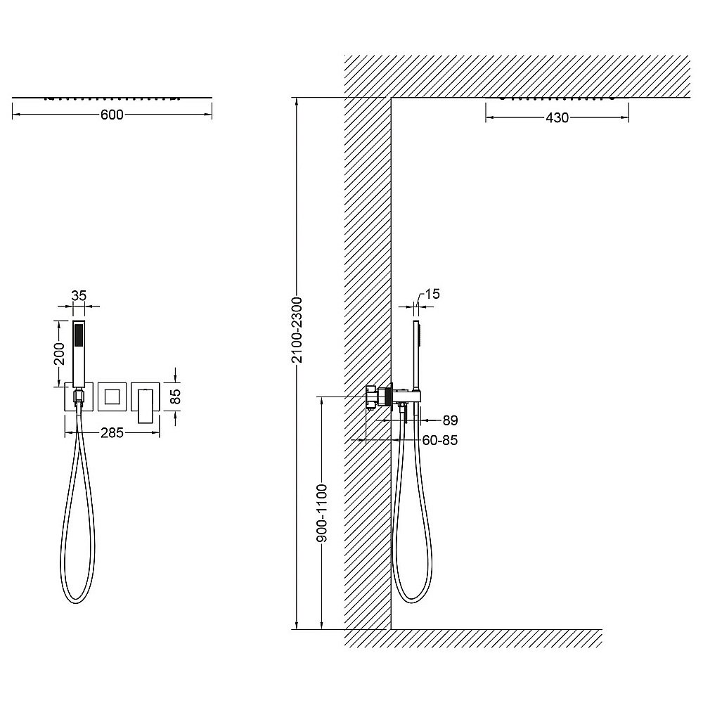 Душевая система Timo Selene SX-2129/03SM черная матовая купить в интернет-магазине сантехники Sanbest