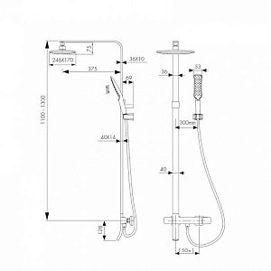 Душевая система Kaiser Zinger 35282 хром купить в интернет-магазине сантехники Sanbest