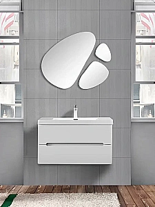 Тумба с раковиной Parly River 60 подвесная лилейно-белая для ванной в интернет-магазине Sanbest