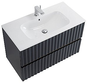 Тумба с раковиной Art&Max ELEGANT 100 серая матовая для ванной в интернет-магазине Sanbest