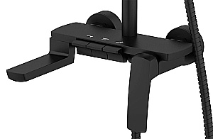 Душевая система Azario Conda AZ-K2311B черная матовая купить в интернет-магазине сантехники Sanbest