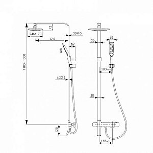 Душевая система Kaiser Zinger 35282 хром купить в интернет-магазине сантехники Sanbest