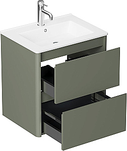 Тумба с раковиной Allen Brau Gravity 60 1.370008.CGM олива матовая для ванной в интернет-магазине Sanbest