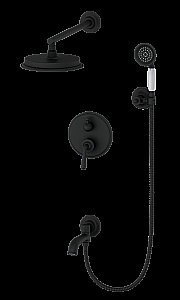Душевая система встраиваемая WONZON & WOGHAND STEAM, Черный матовый (WW-88939008-MB) купить в интернет-магазине сантехники Sanbest