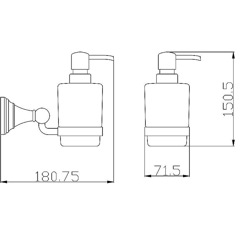 Диспенсер Rav-Slezak Morava MKA0303SM бронза купить в интернет-магазине сантехники Sanbest