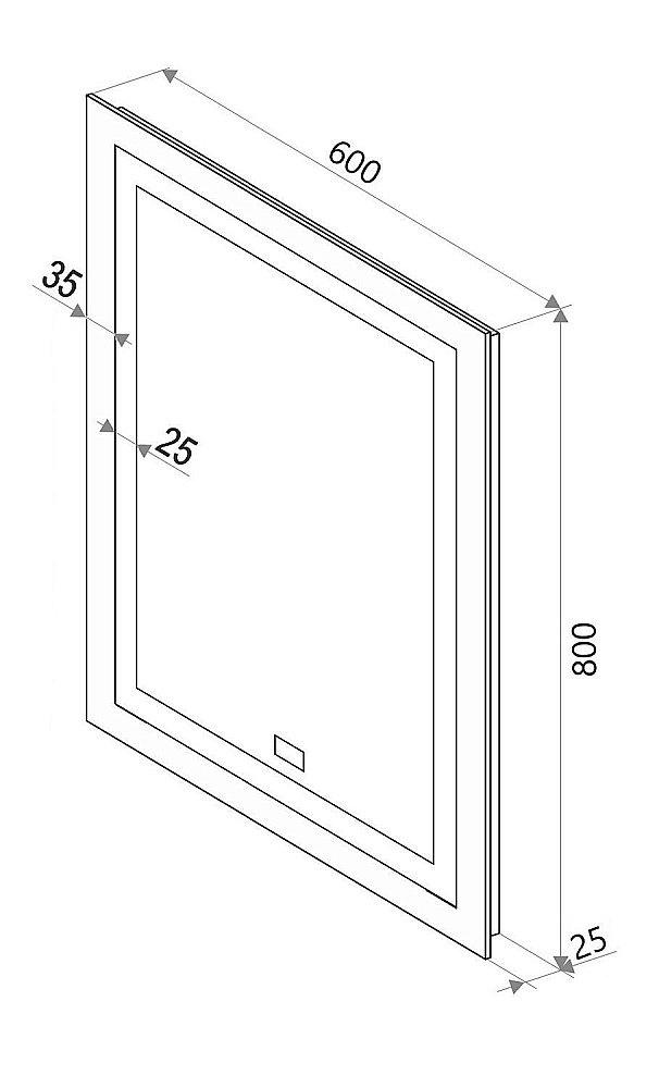 Зеркало Континент Verte ЗЛП478 60x80 в ванную от интернет-магазине сантехники Sanbest