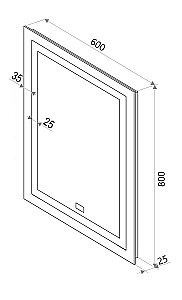 Зеркало Континент Verte ЗЛП478 60x80 в ванную от интернет-магазине сантехники Sanbest