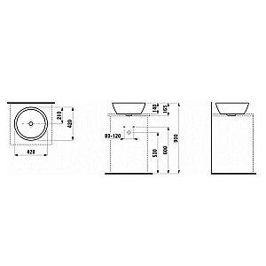 РаковинаLaufen Pro B 8.1296.2.000.109.1 белая купить в интернет-магазине Sanbest