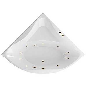 Ванна акриловая EXCELLENT Glamour SMART WAEX.GLA15.SMART.GL 150x150 белая с гидромассажем купить в интернет-магазине Sanbest