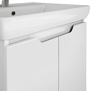 Тумба с  раковиной подвесная/напольная Dreja Q PLUS (D) 60 белый глянец для ванной в интернет-магазине Sanbest