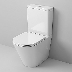 Унитаз напольный GROSSMAN GR-4450S безободковый, с бачком, с крышкой микролифт, белый глянцевый купить в интернет-магазине Sanbest