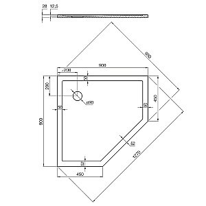 Душевой поддон Акватон Калифорния М 90х90 1A739736CA010 белый купить в интернет-магазине Sanbest