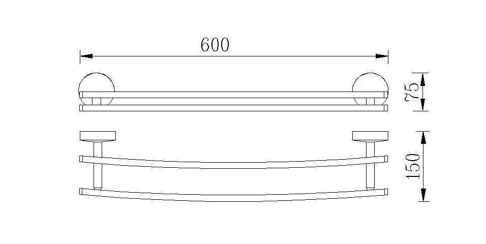 Полотенцедержатель Rush Fiji FI18532 60 cm купить в интернет-магазине сантехники Sanbest