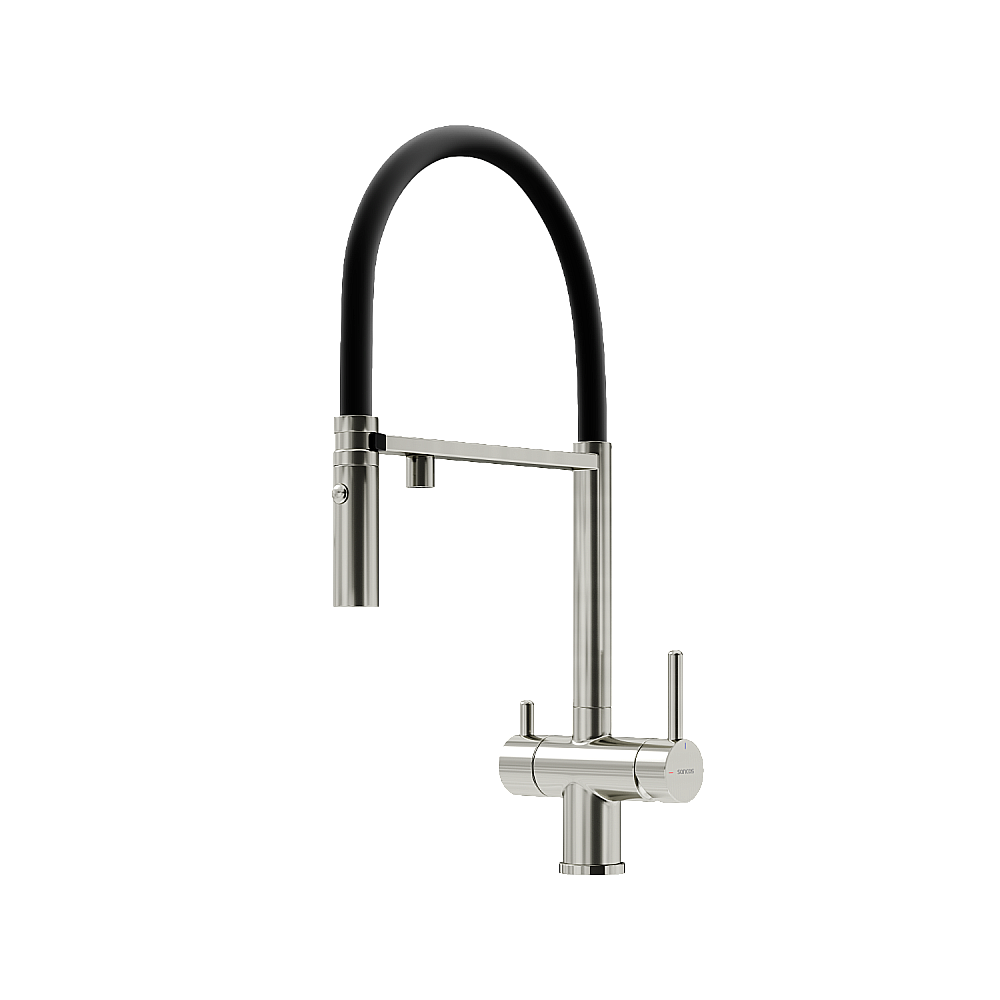 Смеситель для кухни Sancos Imola SC4010BNbh брашированный никель/черный купить в интернет-магазине сантехники Sanbest