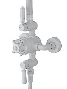 Душевая система с термостатом WONZON & WOGHAND RETRO, Белый матовый (WW-B3041-MW) купить в интернет-магазине сантехники Sanbest