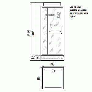 Душевая кабина RIVER MOERO 90х93 купить в интернет-магазине Sanbest