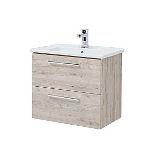 Тумба с раковиной Dreja Gio 80 светлое дерево для ванной в интернет-магазине Sanbest