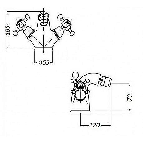 Смеситель на биде Magliezza Bianco 50109 золото купить в интернет-магазине сантехники Sanbest