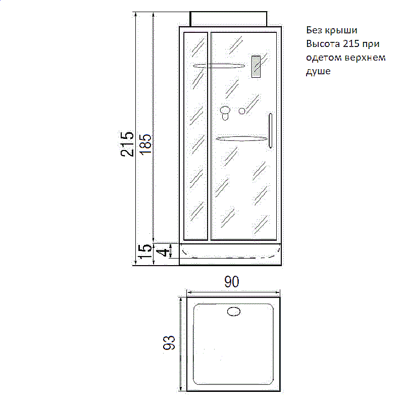 Душевая кабина RIVER MOERO 90х93 купить в интернет-магазине Sanbest