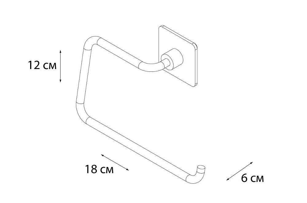 Полотенцедержатель FIXSEN SQUARE FX-93111 купить в интернет-магазине сантехники Sanbest