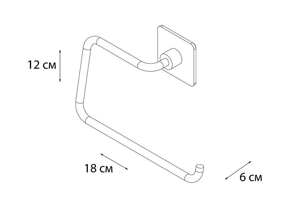 Полотенцедержатель FIXSEN SQUARE FX-93111 купить в интернет-магазине сантехники Sanbest