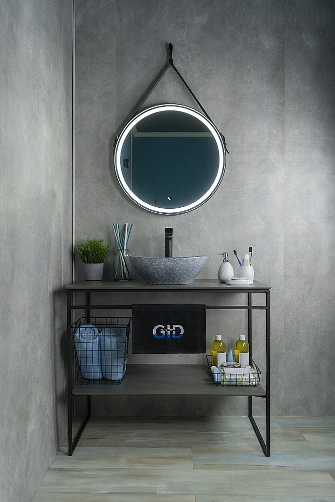 Раковина накладная Gid Lago 41 Mnc331 54430 серая купить в интернет-магазине Sanbest