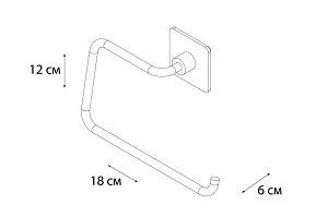 Полотенцедержатель FIXSEN SQUARE FX-93111 купить в интернет-магазине сантехники Sanbest