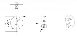 Смеситель для душа Bravat Rhein PB8429564CP-2-ENG купить в интернет-магазине сантехники Sanbest